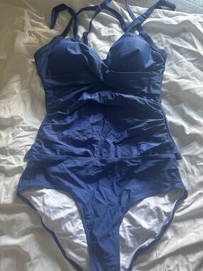 Classic Blue Women's Tankini Swim Set: B2PRITY